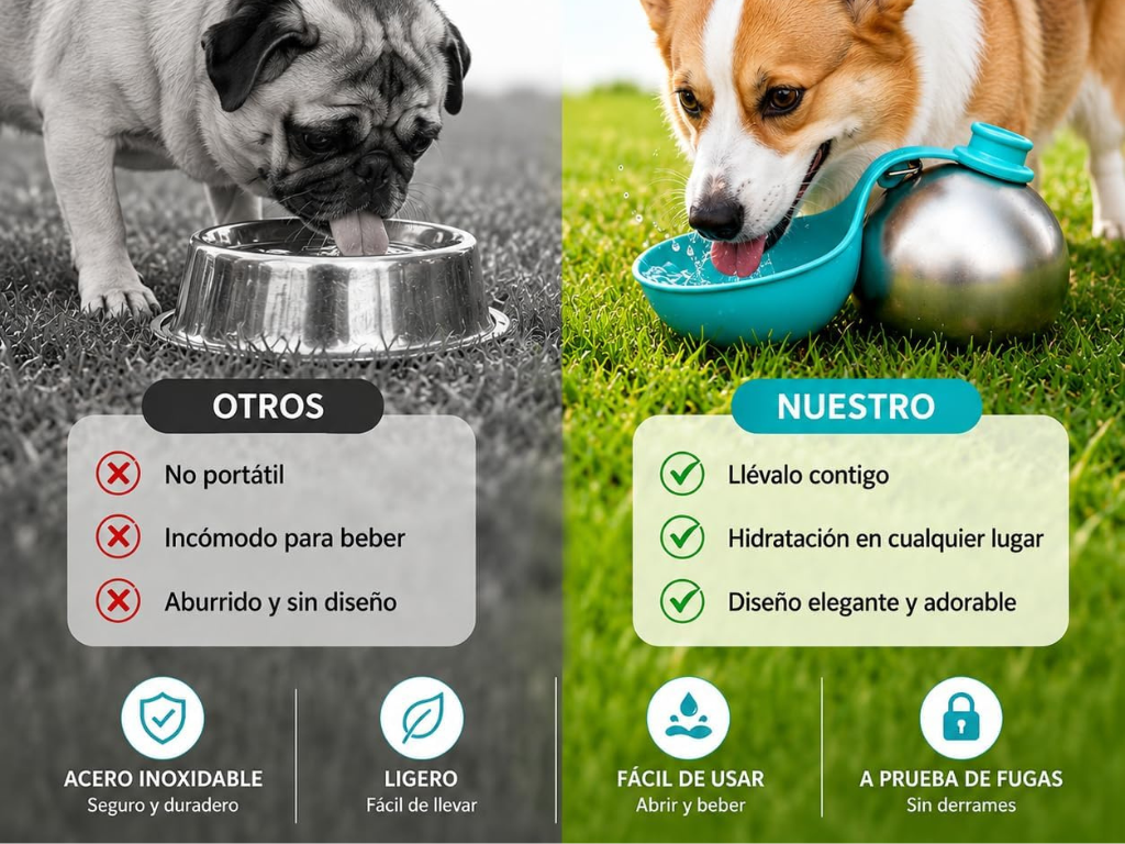 Bebedero Perro Portátil Bola