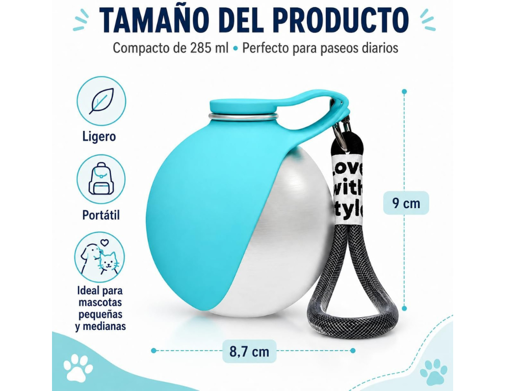 Bebedero Perro Portátil Bola