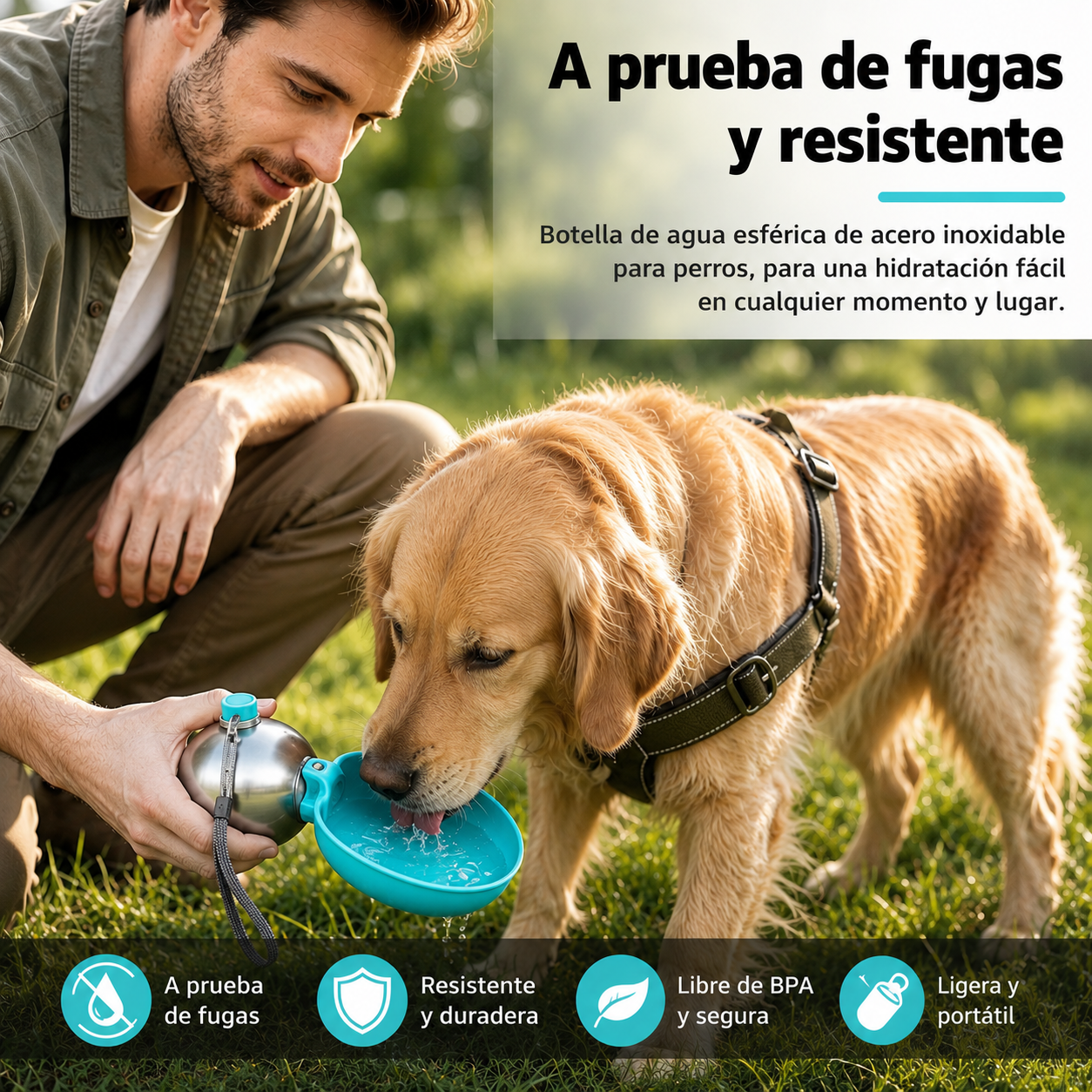 Bebedero Perro Portátil Bola
